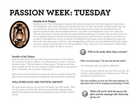 PASSION WEEK: TUESDAY